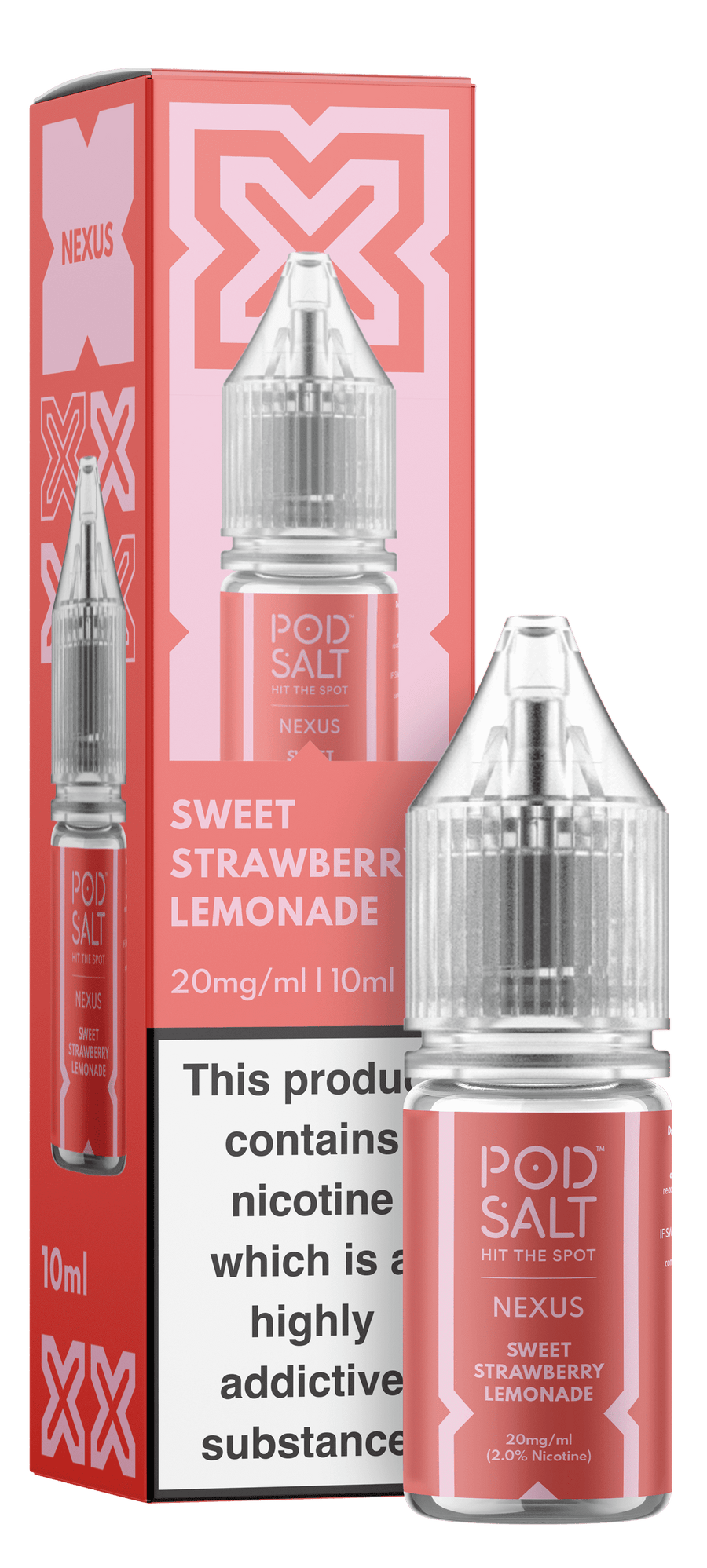 Sweet Strawberry Lemonade NEXUS E-Liquid Nicotine Salt By Pod Salt 10ml