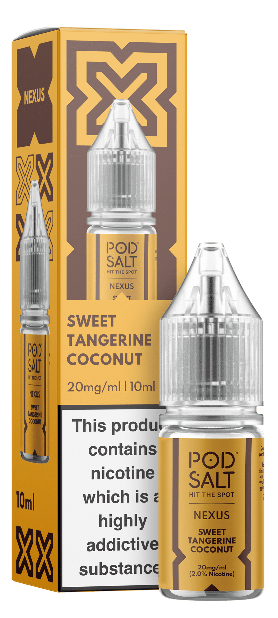 Sweet Tangerine Coconut NEXUS E-Liquid Nicotine Salt By Pod Salt 10ml