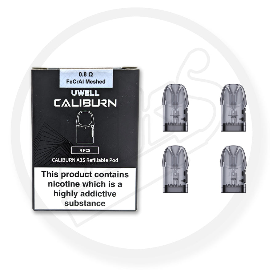 UWELL Caliburn A3S Refillable Pods 1.0 Ohm Mesh