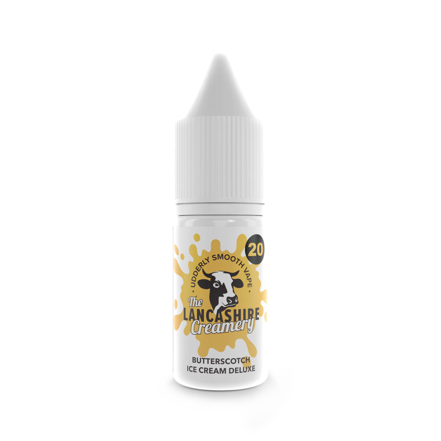 Butterscotch Ice Cream Deluxe E-Liquid Nic Salt By The Lancashire Creamery 10ml