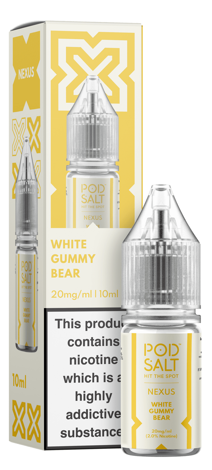 White Gummy Bear NEXUS E-Liquid Nicotine Salt By Pod Salt 10ml