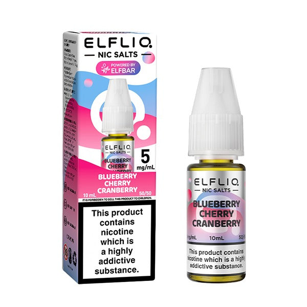 Blueberry Cherry Cranberry ELFLIQ E-Liquid Nicotine Salt By Elfbar 10ml