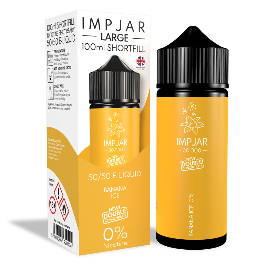 Banana Ice E-Liquid 30000 Shortfill By Impjar 100ml