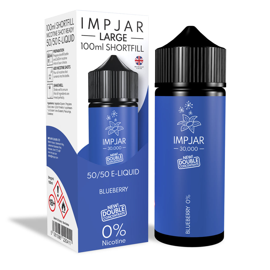 Blueberry E-Liquid 30000 Shortfill By Impjar 100ml