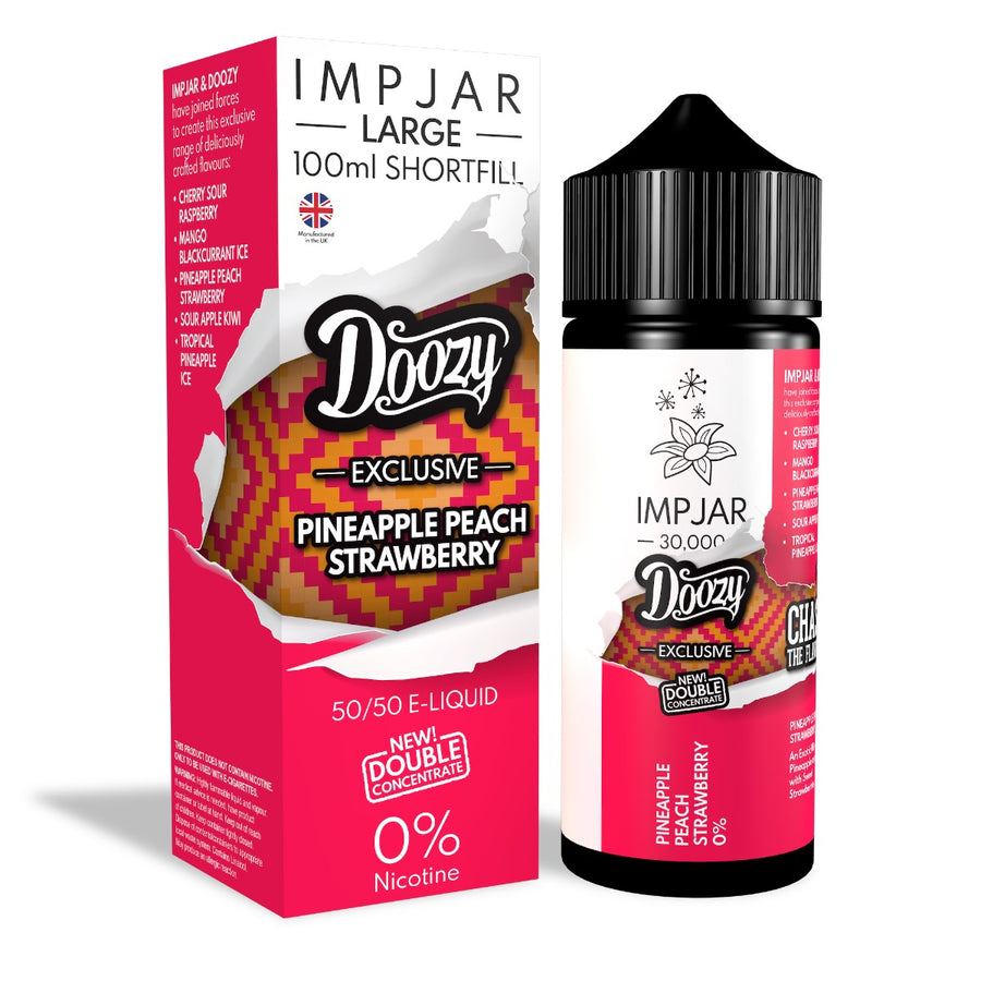 Pineapple Peach strawberry E-Liquid 30000 Shortfill By Impjar x Doozy 100ml