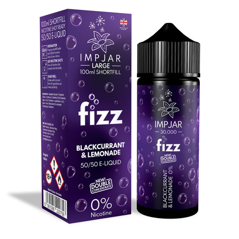 Blackcurrant Lemonade FIZZ E-Liquid 30000 Shortfill By Impjar 100ml