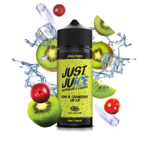 Kiwi & Cranberry On Ice E-Liquid Shortfill By Just Juice 100ml
