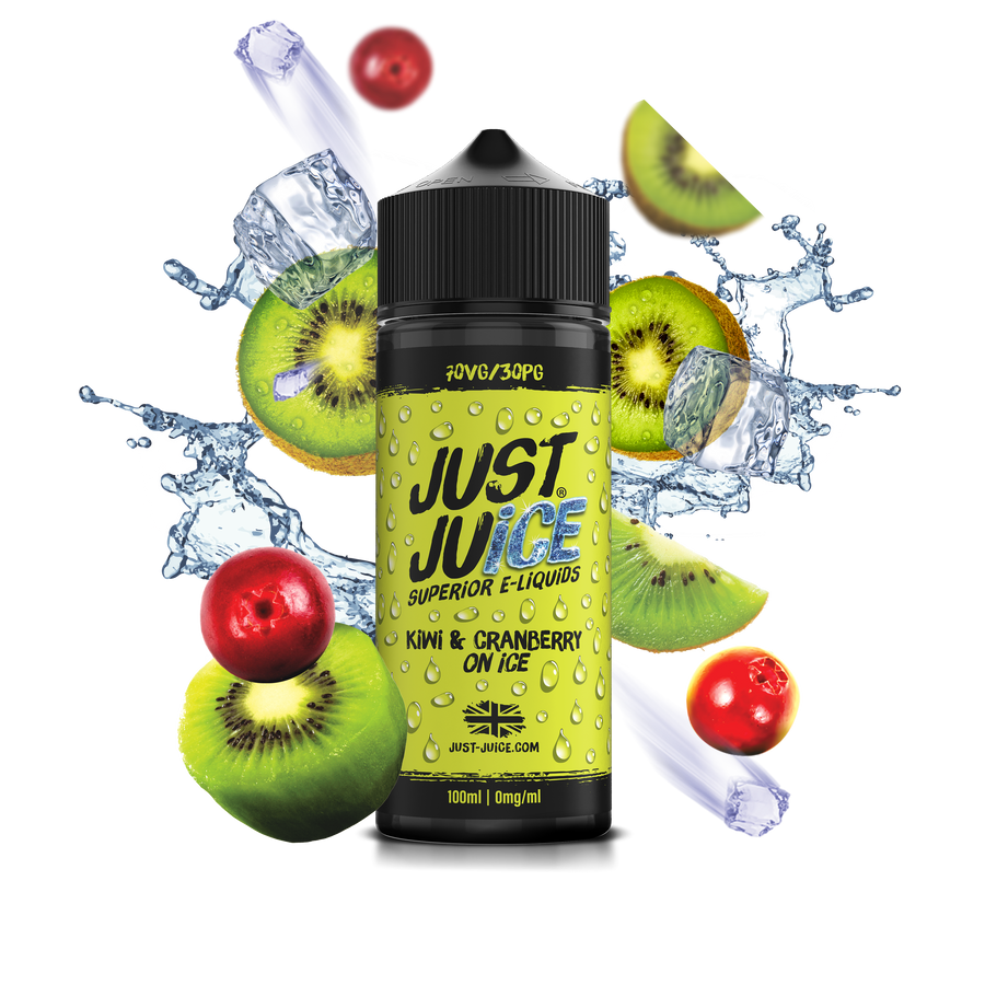 Kiwi & Cranberry On Ice E-Liquid Shortfill By Just Juice 100ml