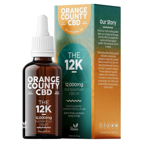 Orange County CBD The 12K Super Strength Full Spectrum Oil Tincture - 12000mg