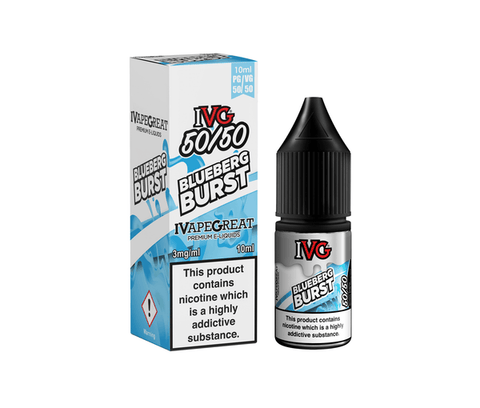 Blueberg 50/50 E-Liquid By IVG 10ml