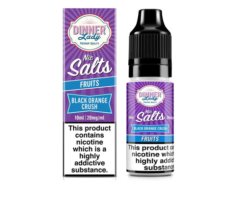 Black Orange Crush E-Liquid Nicotine Salt By Dinner Lady Beverages 10ml