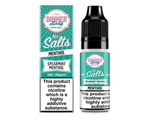 Spearmint Menthol E-Liquid Nicotine Salt By Dinner Lady Menthol 10ml