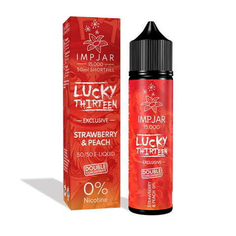 Strawberry Peach E-Liquid Shortfill By Impjar x Lucky Thirteen 15000 50ml