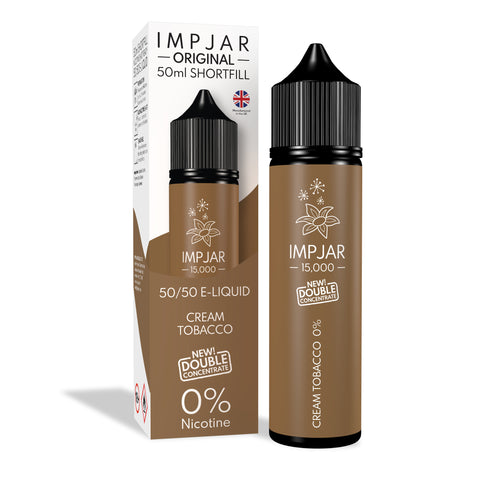 Cream Tobacco E-Liquid 15000 Shortfill By Impjar 50ml