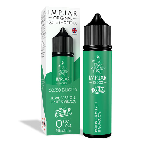 Kiwi Passion Fruit Guava E-Liquid 15000 Shortfill By Impjar 50ml