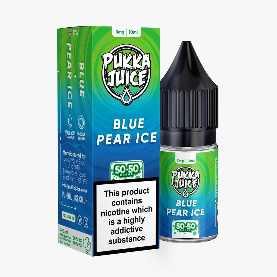 Blue Pear Ice 50/50 E-Liquid By Pukka Juice 10ml