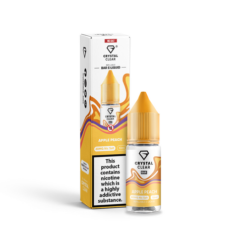 Apple Peach E-Liquid Nicotine Bar Salt By Crystal Clear 10ml