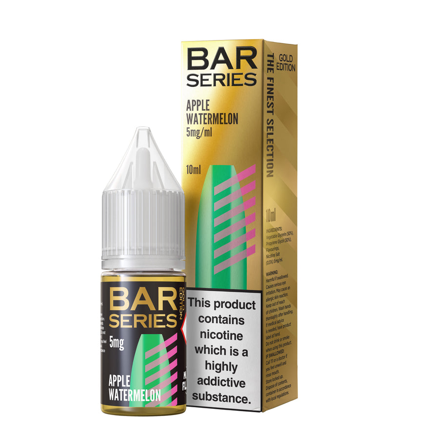 Apple Watermelon GOLD EDITION E-Liquid Nicotine Salt By Bar Series 10ml