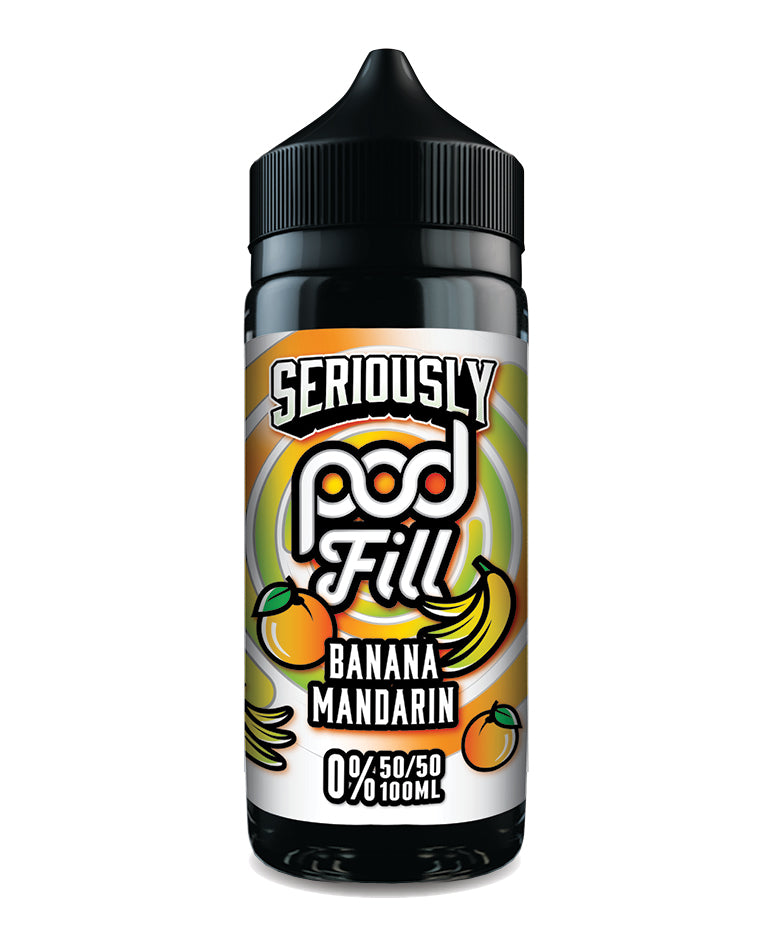 Banana Mandarin Seriously Pod Fill E-Liquid Shortfill by Doozy Vape 100ml