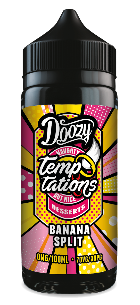 Banana Split Temptations E-Liquid Shortfill By Doozy Vape 100ml