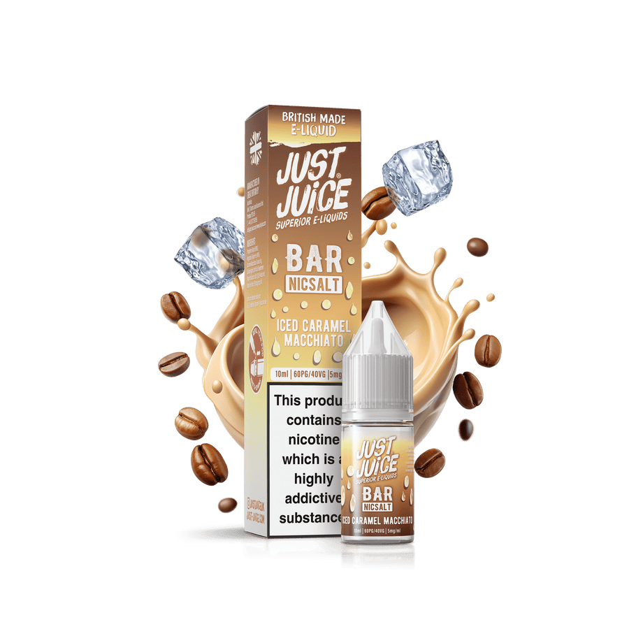 Iced Caramel Macchiato Bar Range E-Liquid Nicotine Salt By Just Juice 10ml