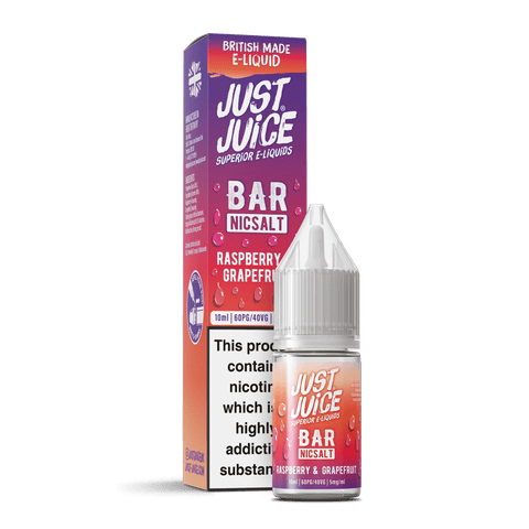 Raspberry & Grapefruit Bar Range E-Liquid Nicotine Salt By Just Juice 10ml