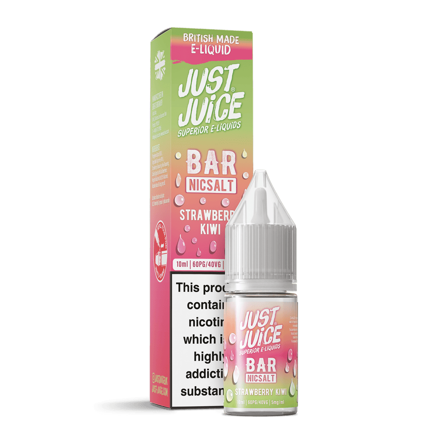 Strawberry & Kiwi Bar Range E-Liquid Nicotine Salt By Just Juice 10ml