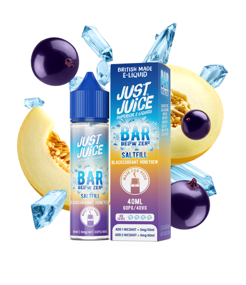 Blackcurrant Honeydew Below Zero E-Liquid Bar Shortfill By Just Juice 40ml