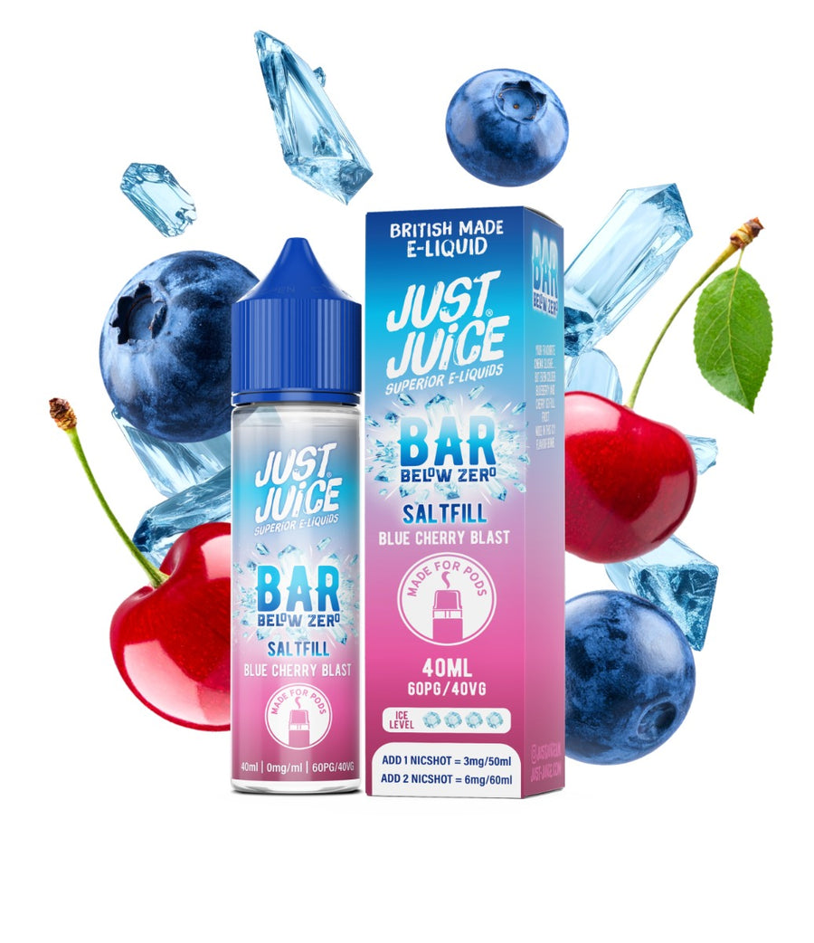Blue Cherry Blast Below Zero E-Liquid Bar Shortfill By Just Juice 40ml