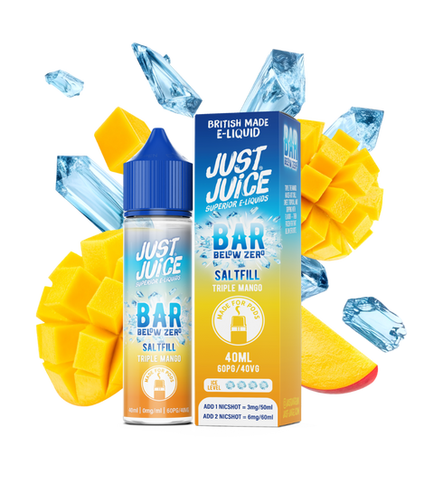 Triple Mango Below Zero E-Liquid Bar Shortfill By Just Juice 40ml