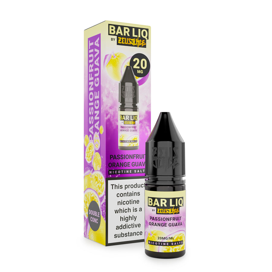 Passion Fruit Orange Guava BAR LIQ E-Liquid Nicotine Salt By Zeus Juice 10ml