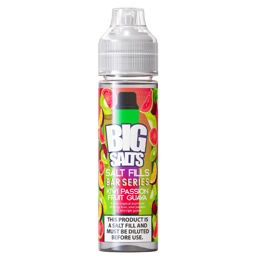 Kiwi Passion Fruit Guava E-Liquid Salt fill By Big Salts 30ml/60ml - Nic Salt Shots Included