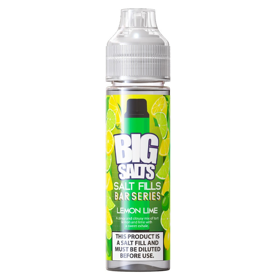 Lemon & Lime E-Liquid Salt fill By Big Salts 30ml/60ml - Nic Salt Shots Included