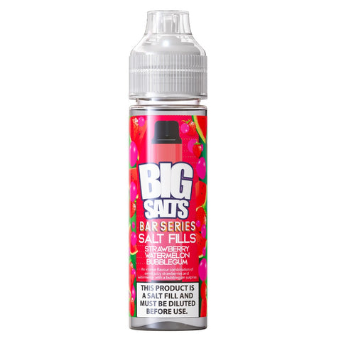 Strawberry Watermelon Bubblegum E-Liquid Salt fill By Big Salts 30ml/60ml - Nic Salt Shots Included
