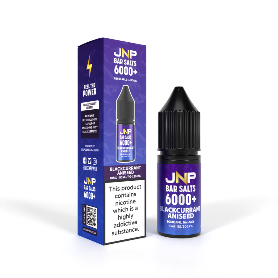 Juice N' Power Bar Salt 6000+ Blackcurrant Aniseed Nic Salt