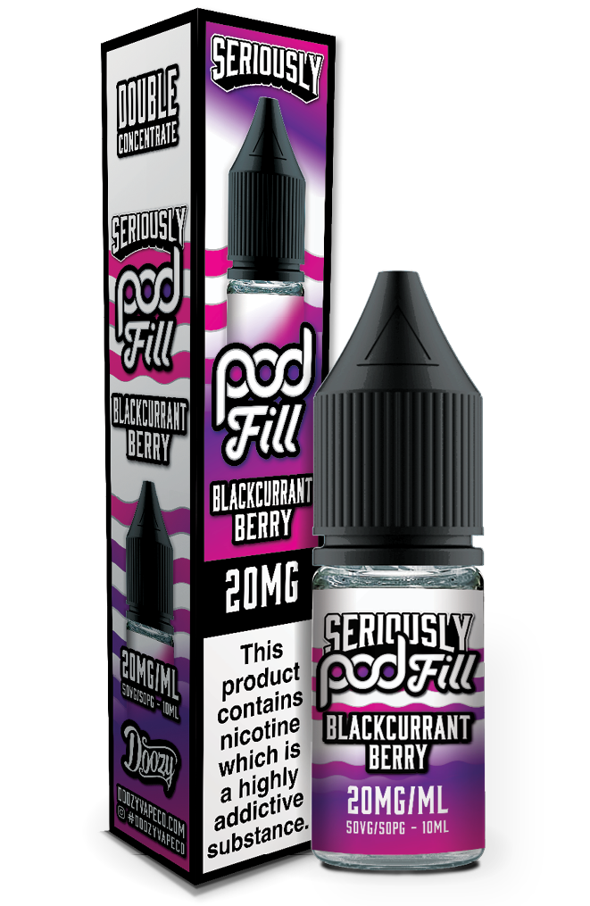 Blackcurrant Berry Seriously Pod Fill E-Liquid Nicotine Salt By Doozy 10ml