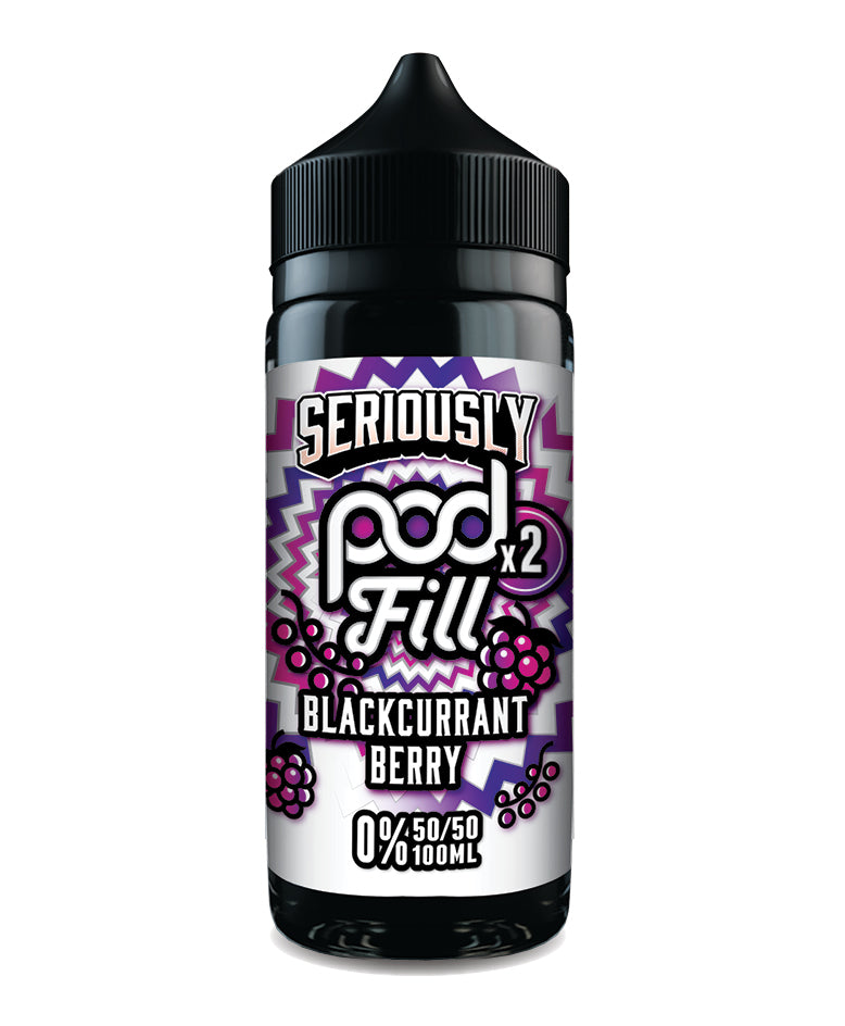 Blackcurrant Berry Seriously Pod Fill X2 E-Liquid Shortfill by Doozy Vape 100ml