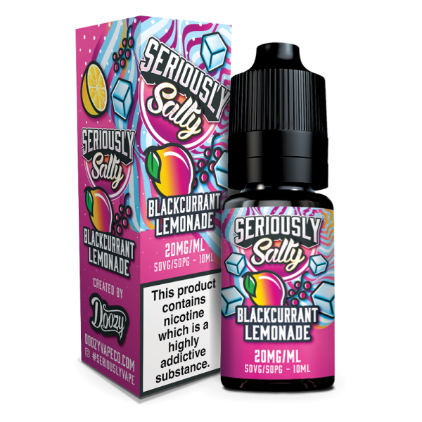 Blackcurrant Lemonade Seriously Salty E-Liquid Nicotine Salt By Doozy Vape 10ml