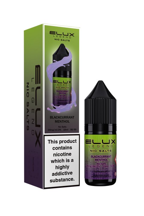 Blackcurrant Menthol E-Liquid Nicotine Salt By Elux Legend 10ml