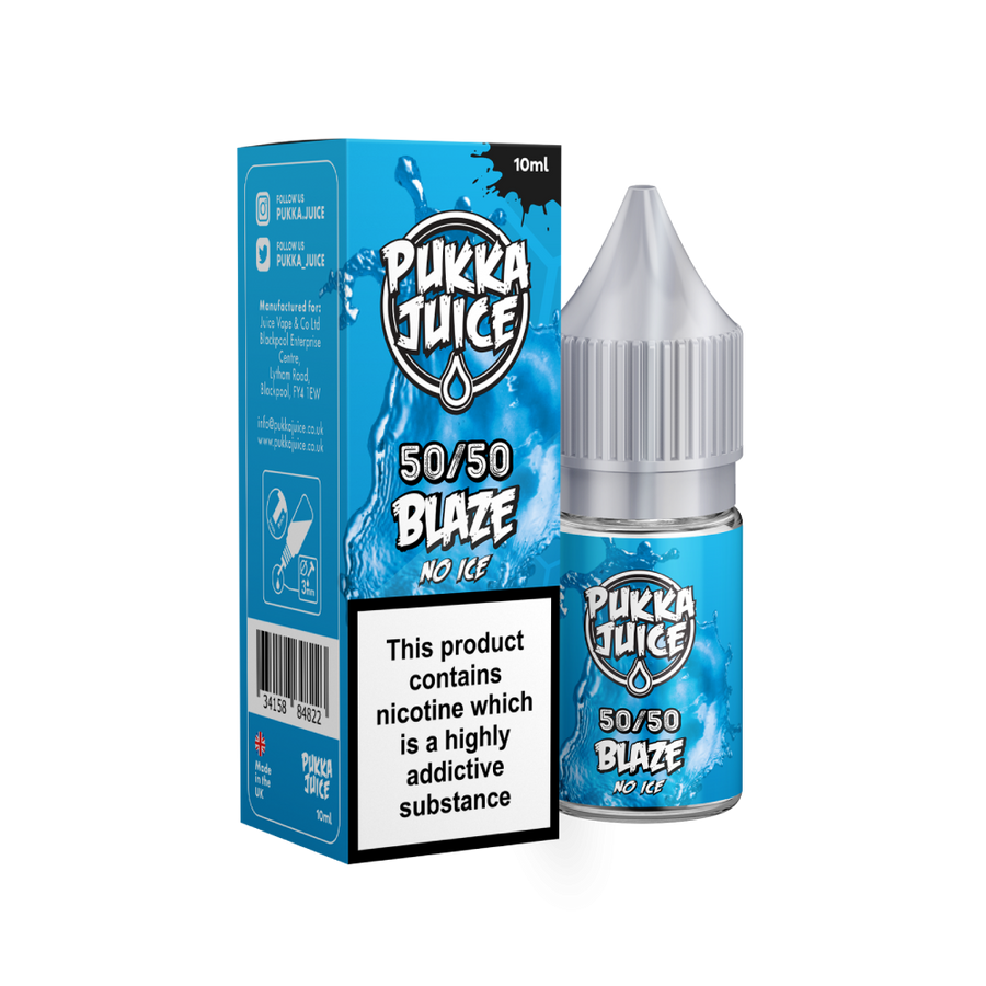 Blaze - No Ice 50/50 E-Liquid By Pukka Juice 10ml