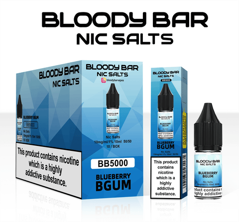 Blueberry Bgum E-Liquid Nicotine Salt By Bloody Bar 10ml
