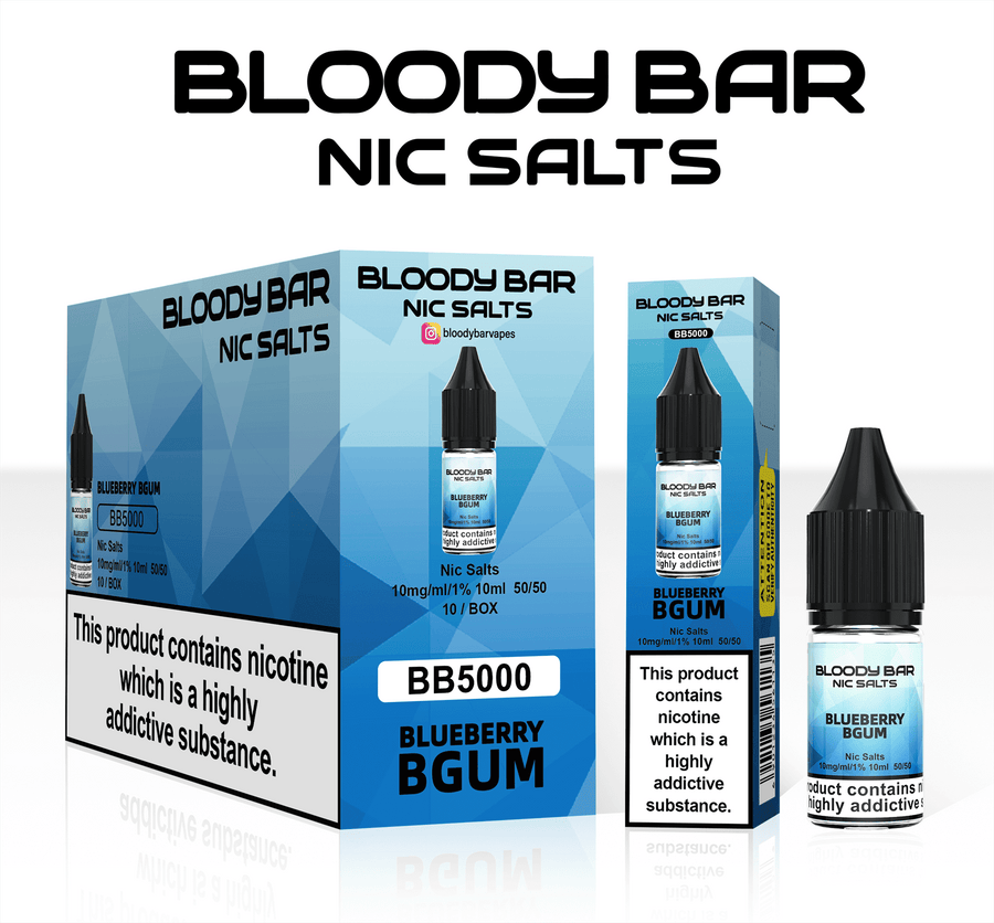 Blueberry Bgum E-Liquid Nicotine Salt By Bloody Bar 10ml
