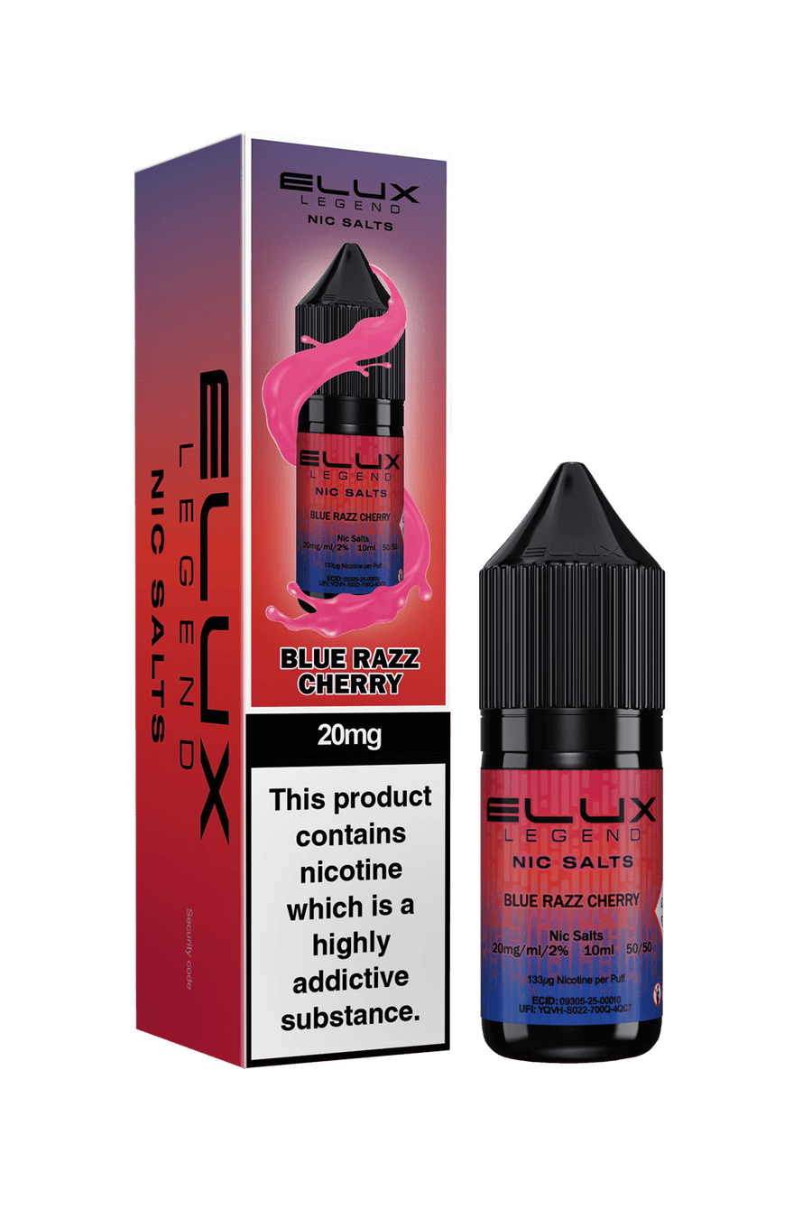 Blue Razz Cherry E-Liquid Nicotine Salt By Elux Legend 10ml
