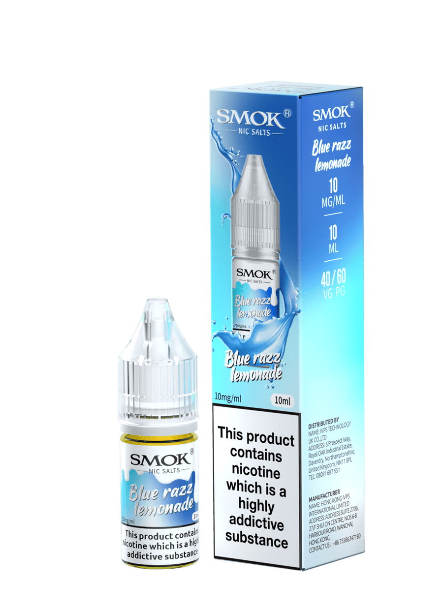 Blue Razz Lemonade E-Liquid Nicotine Salt By Smok 10ml