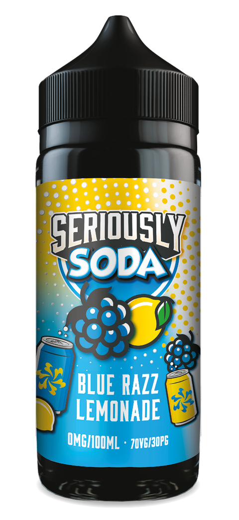 Blue Razz Lemonade Seriously Soda E-Liquid Shortfill By Doozy Vape 100ml