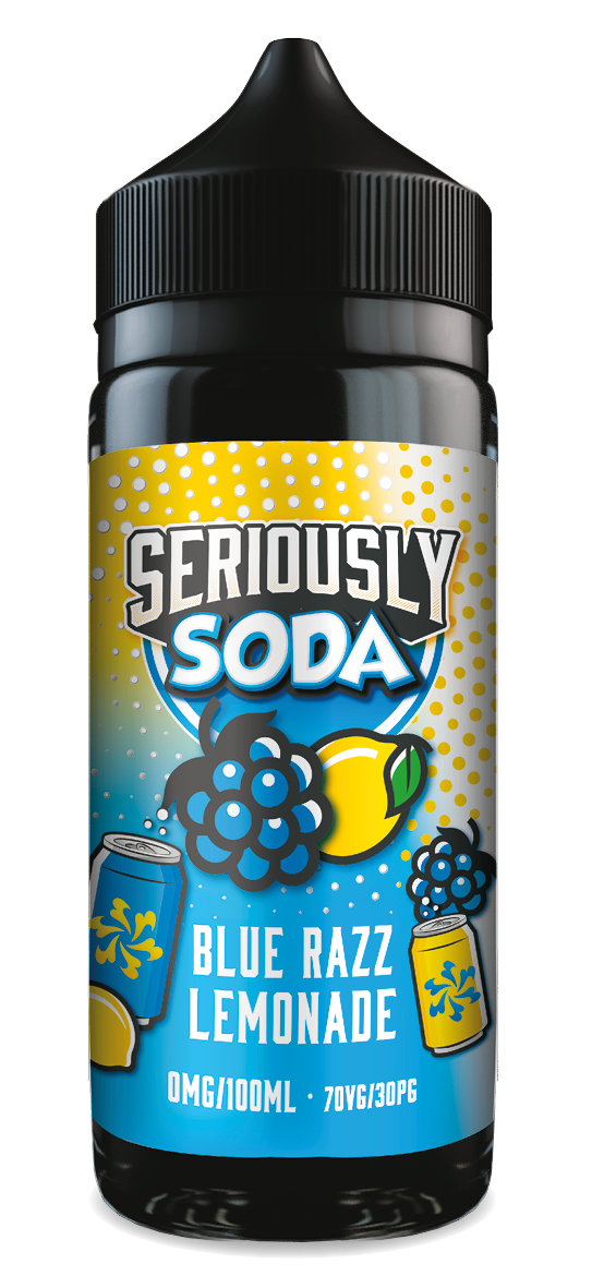 Blue Razz Lemonade Seriously Soda E-Liquid Shortfill By Doozy Vape 100ml