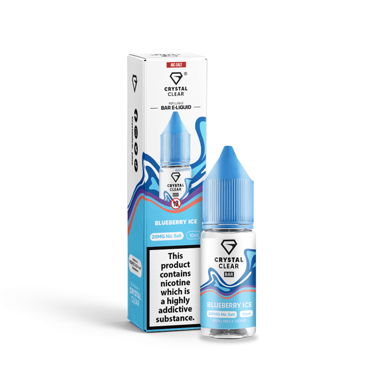 Blueberry Ice E-Liquid Nicotine Bar Salt By Crystal Clear 10ml