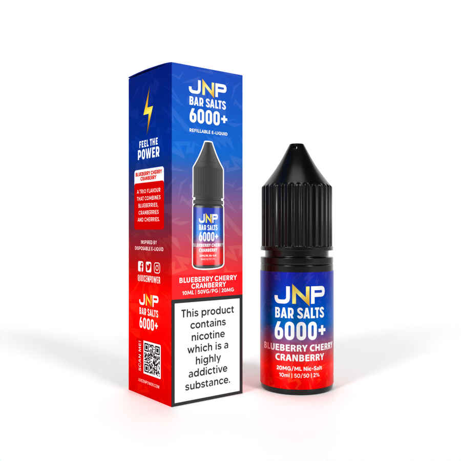 Juice N' Power Bar Salts 6000+ Blueberry Cherry Cranberry