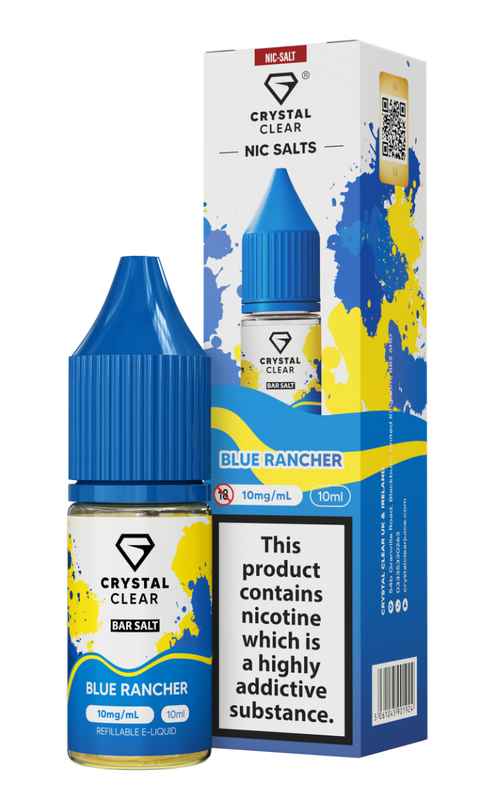 Blue Rancher E-Liquid Nicotine Bar Salt By Crystal Clear 10ml