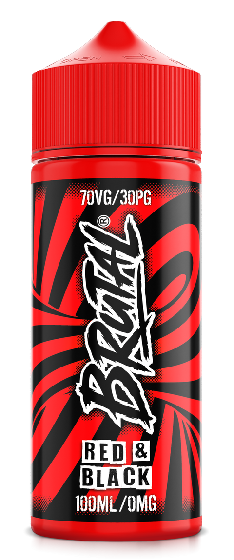 Red & Black BRUTAL Range E-Liquid Shortfill By Just Juice 100ml